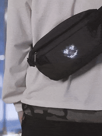 LEDディスプレイ付きスリングバッグ