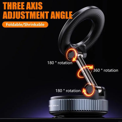 MagSafe Compatible Vacuum Magnetic Phone Holder 360 Rotation Suction Mount for Car Gym Home

