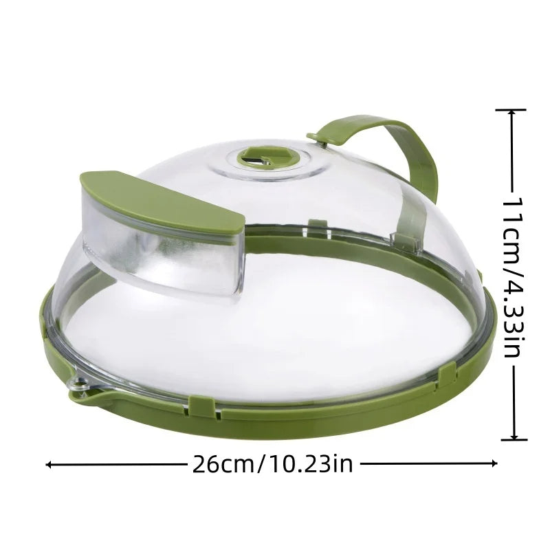 Microwave Food Cover with Water Steamer 10 Inch Heat Resistant Splatter Guard with Handle Yellow
