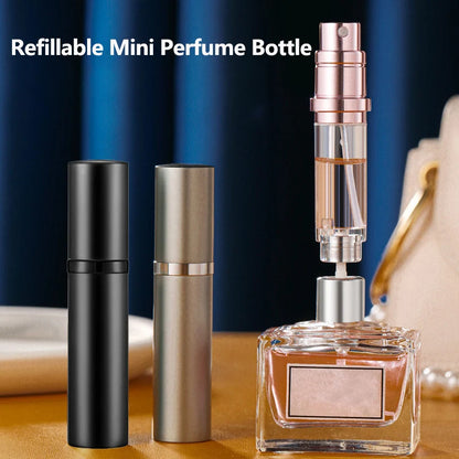 Mini 5ml Perfume Atomizer Travel Refillable Dispenser with Leak Proof Bottom Filling Design
