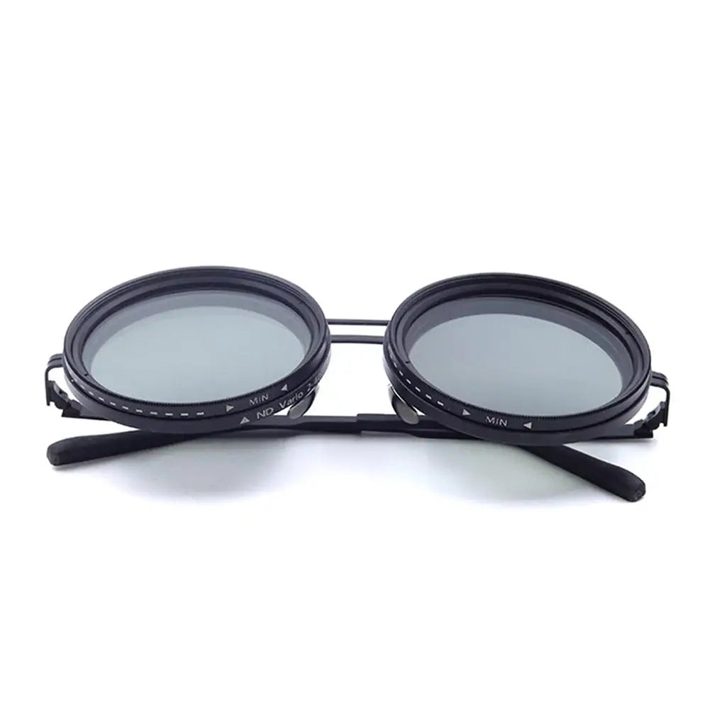 ND9 Adjustable Dimming Sunglasses Polarized UV400 Fishing Driving Outdoor Eyewear for Men Women Red
