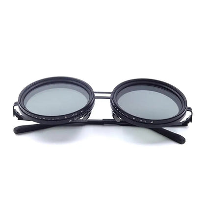 ND9 Adjustable Dimming Sunglasses Polarized UV400 Fishing Driving Outdoor Eyewear for Men Women Red
