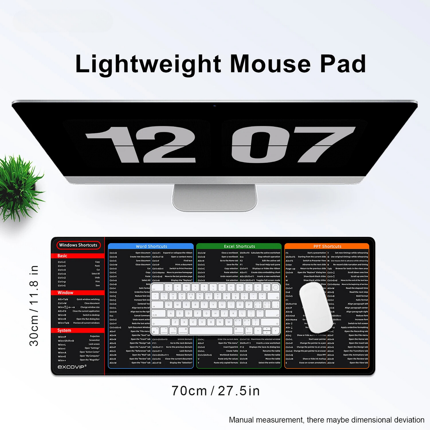 Kaymaz Ofis Kısayolları Mouse Pad
