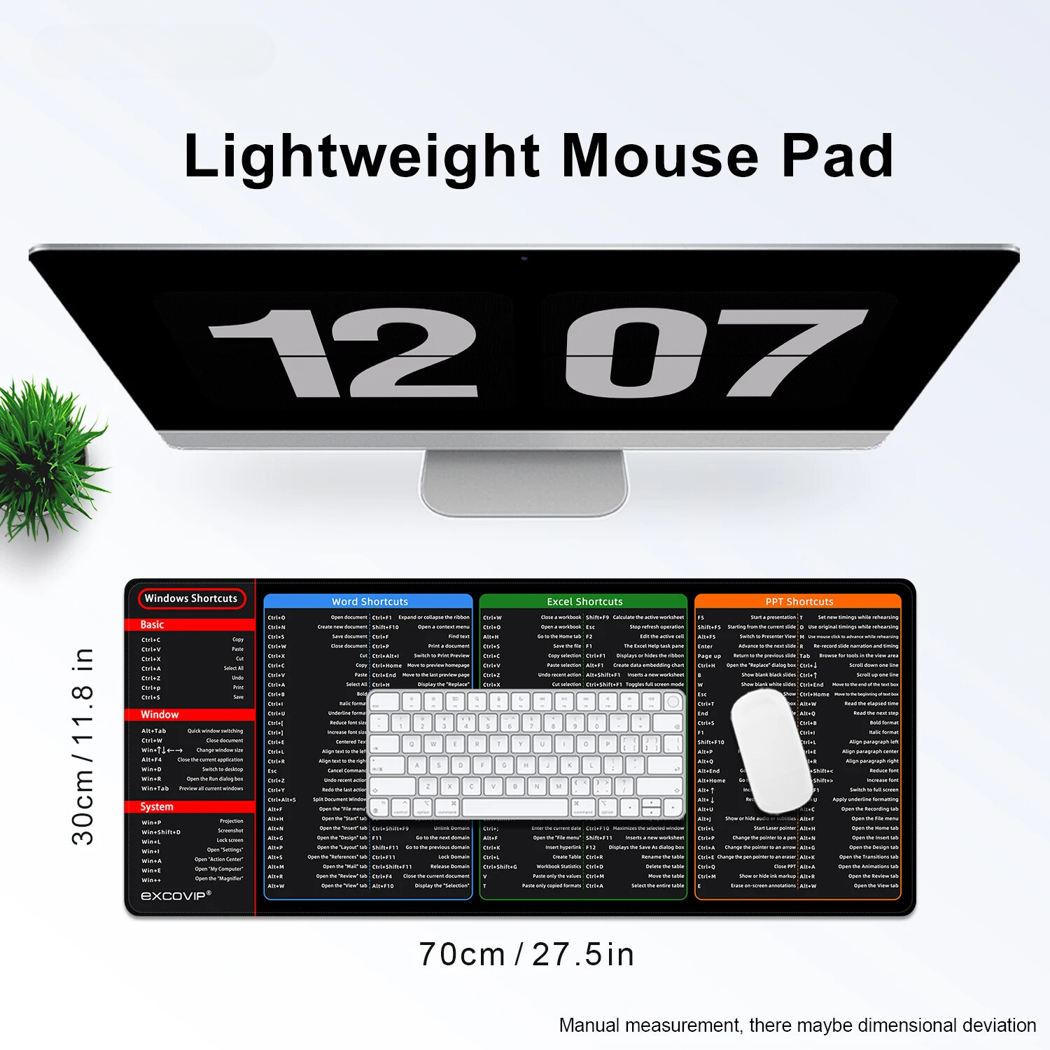 Kaymaz Ofis Kısayolları Mouse Pad
