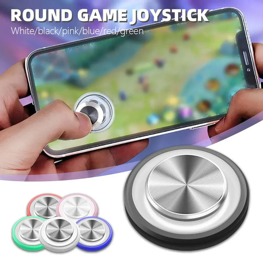 Phone Suction Joystick 360 Degree Mobile Gaming Controller with Metal Buttons for PUBG FPS Games Black
