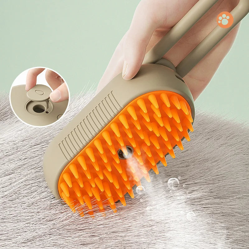 3 in 1 Cat Steam Brush päivitetty versio yhdistää höyrytys-, harjaus- ja ryppyjä poistavat toiminnot, valmistettu korkealaatuisista materiaaleista, turvallinen ja tehokas lemmikkieläinten hoitoon.
