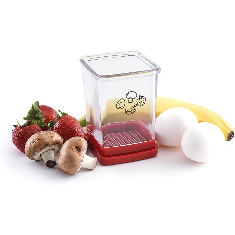 Fruit Vegetable Egg Speed ​​Slicer виготовлений з міцних високоякісних матеріалів, призначений для швидкого нарізання фруктів, овочів і яєць, компактний і простий у використанні.
