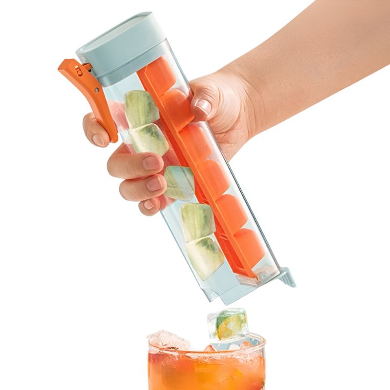Portable Ice Cube Maker Handle Tray