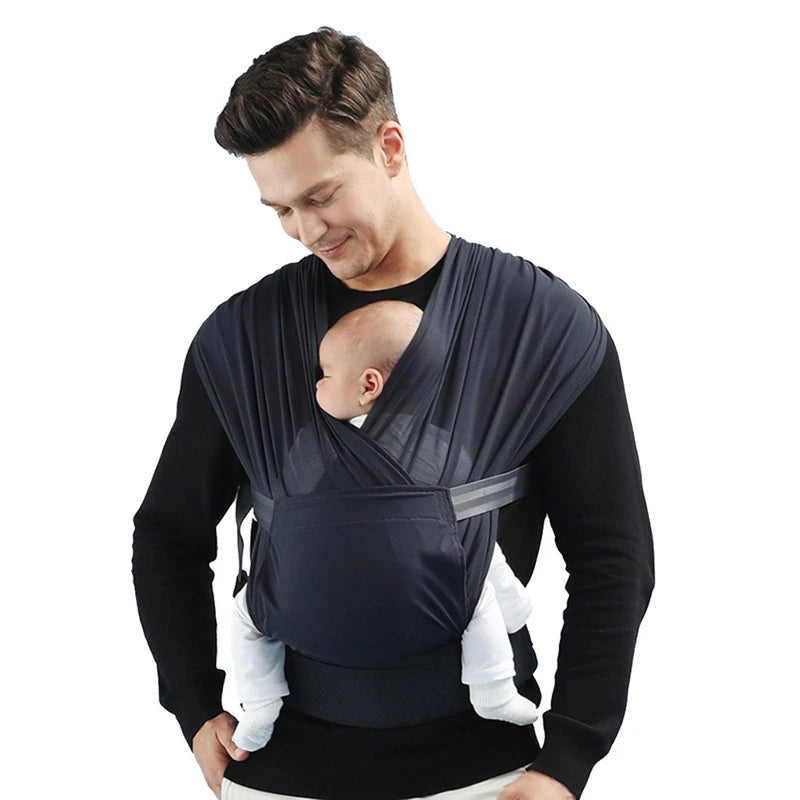 Premium Stretchy Baby Sling Wrap Carrier for Newborns and Infants Black
