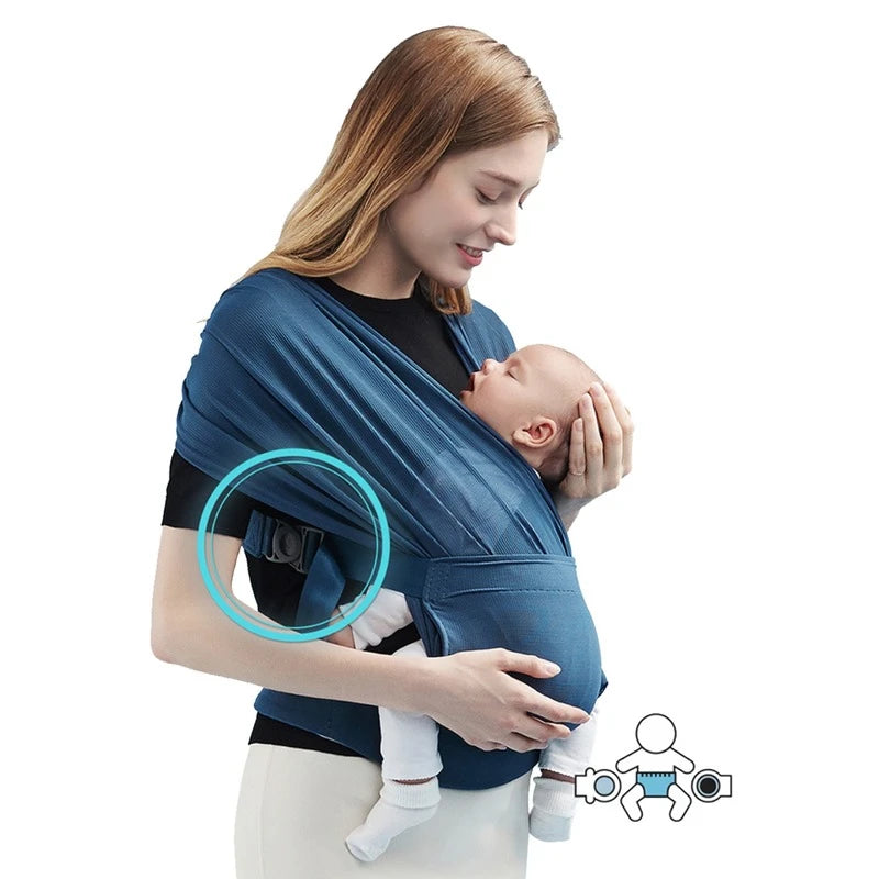 Premium Stretchy Baby Sling Wrap Carrier for Newborns and Infants Gray

