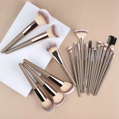 Professional Makeup Brush Set Complete 3 20 Piece Kit for Flawless Foundation Eyeshadow Blush Highlighter and Concealer Application Rose Gold
