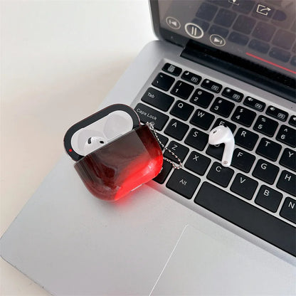 Protective Luminous Quicksand AirPods Case Glow in the Dark with Moving Liquid Sand for AirPods Pro 4 3 2 and Original
