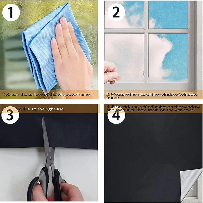 Self Adhesive Pleated Blackout Blinds No Drill Window Shades Cordless Light Blocking Temporary Window Treatment Beige
