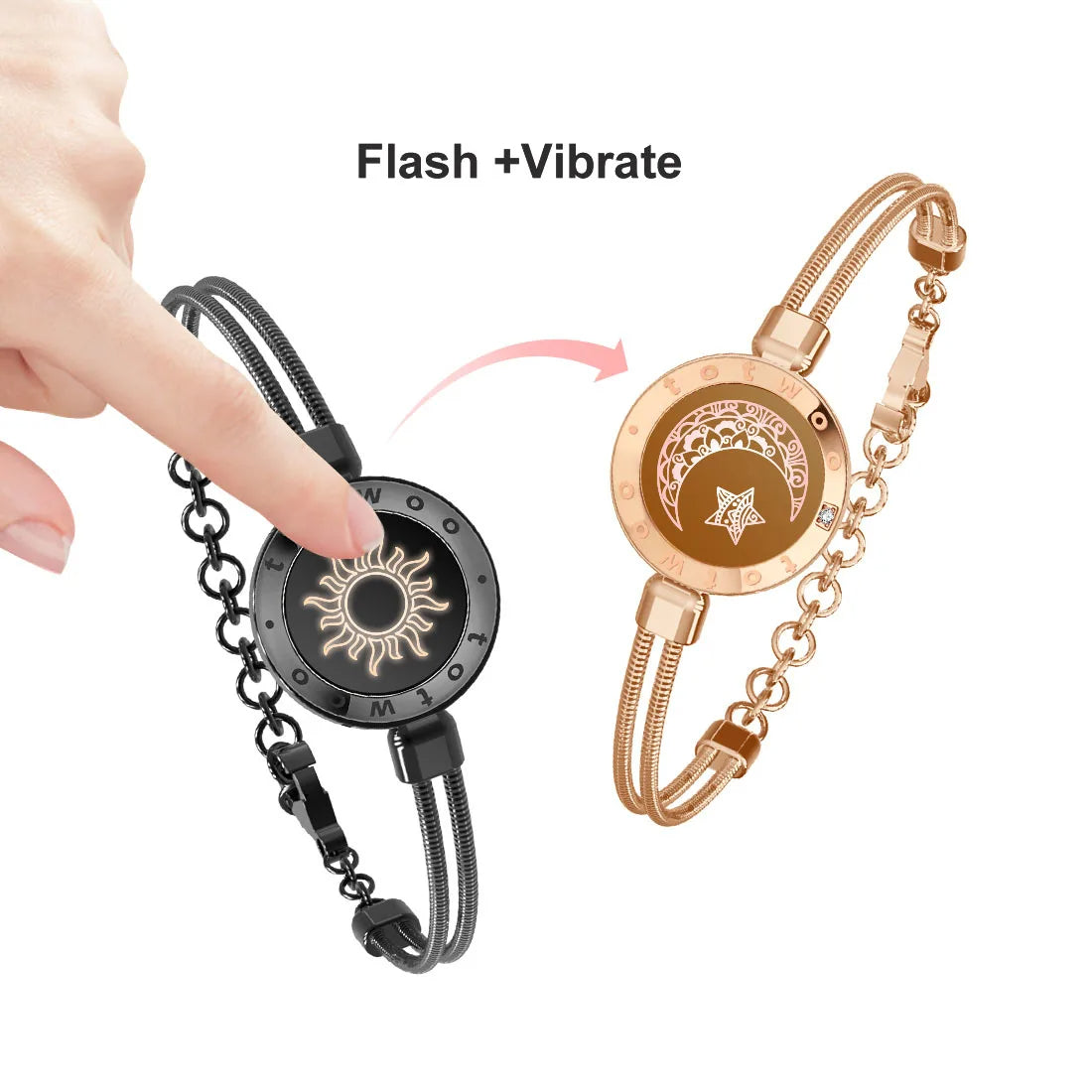 Totwoo カップルラブブレスレット 太陽と月