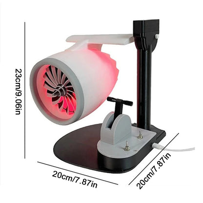 USB Desktop Jet Engine Fan Humidifier Turbofan with Tail Light and Ultrasonic Atomizer
