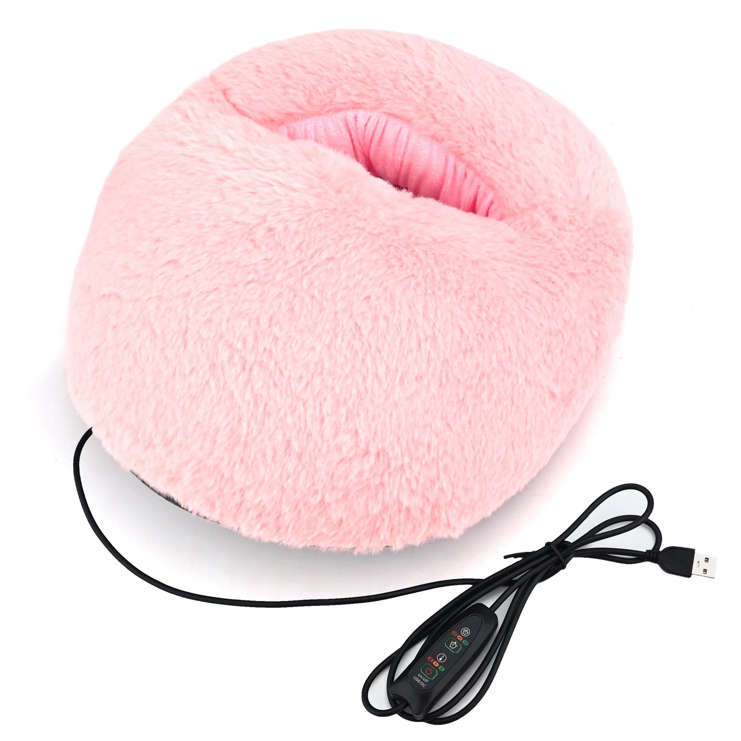 USB Electric Foot Warmer with Goose Down Padding Washable Heated Foot Warmer Slippers for Winter 5V Safe Heating Pad for Office and Home Use Multi Color
