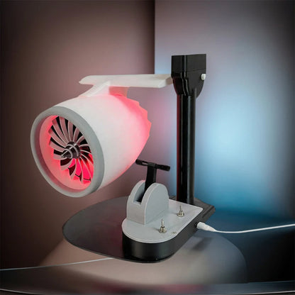 USB Powered Jet Engine Fan Humidifier Desktop Turbofan with Tail Light and Ultrasonic Atomizer
