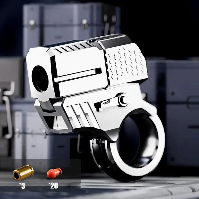 Çocuklar ve yetişkinler için uygun olan Ring Fidget Gun, dayanıklı malzemelerden üretilmiştir, kompakt ve taşınabilirdir. Stres atma, odaklanma ve eğlence için tasarlanmıştır.

