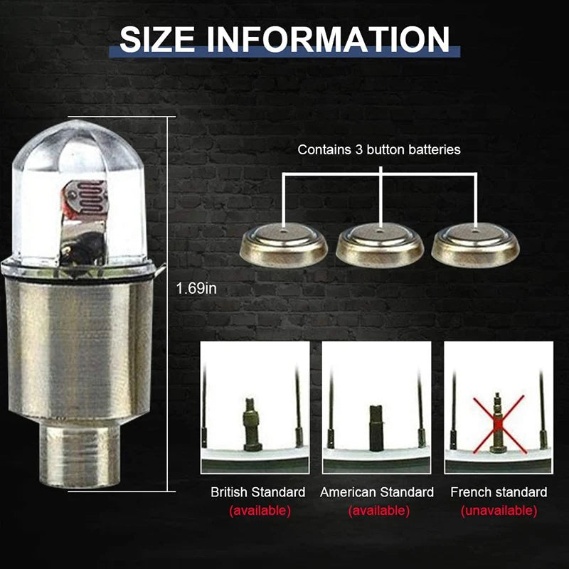 Üniversal Lastik Supap LED Kapakları
