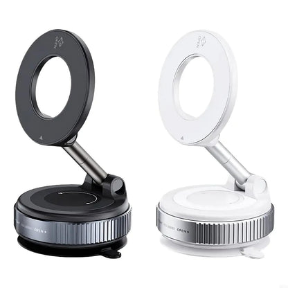 Vacuum Magnetic Phone Holder MagSafe Compatible Adjustable Suction Mount with 360 Rotation for Car Gym and Home Use
