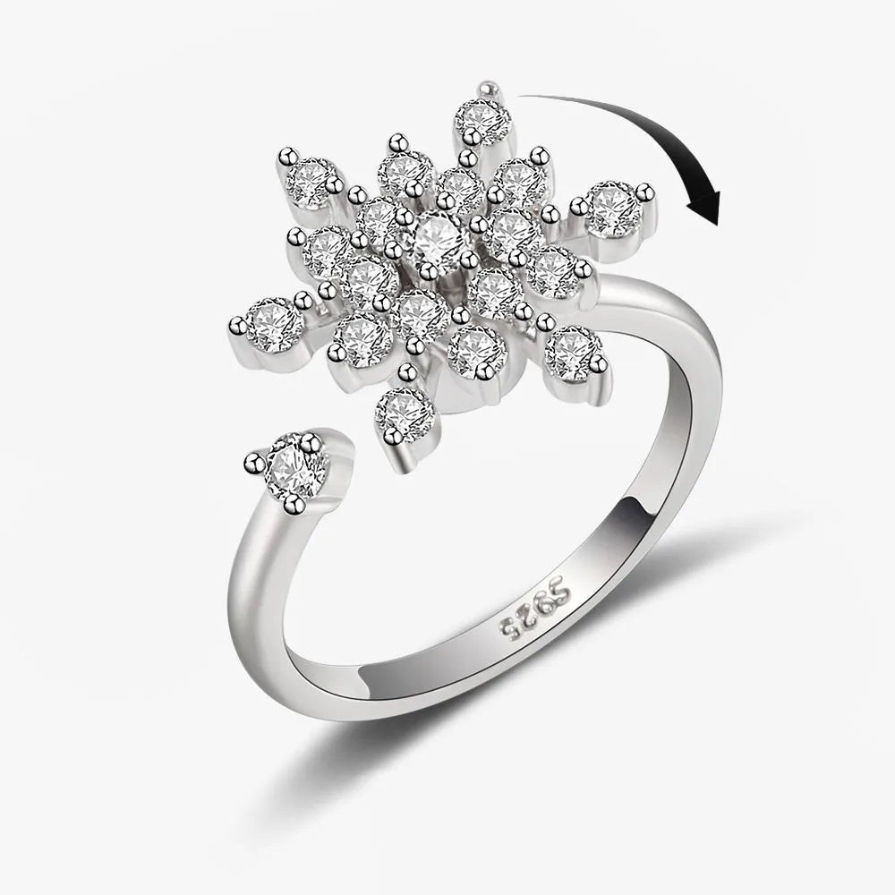 Bague Fidget Spinner Anti-Stress et Anxiété avec Cuivre et Cristal