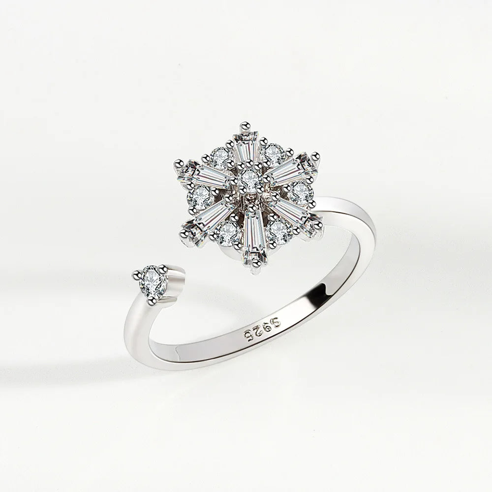 Bijou Anti-Stress en Cuivre et Cristal, Bague Spinner Anti-Anxiété