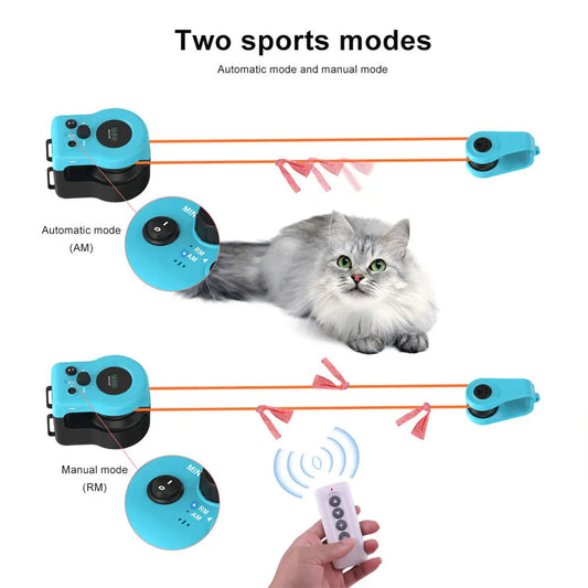 Automatic Manual Cat Treadmill Interactive Cat Toy Chase Run Exercise Wheel For Indoor Mental Stimulation
