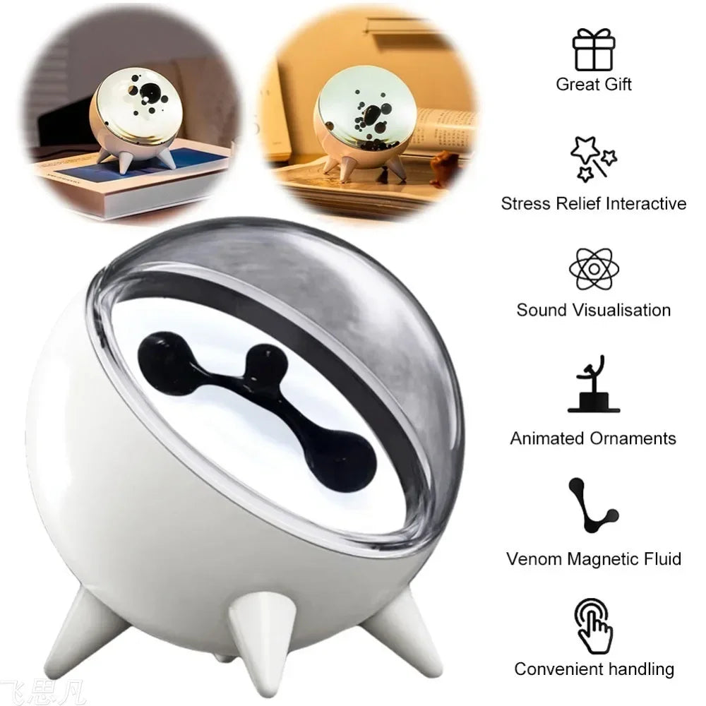 bluetooth ferrofluid music rhythm speaker lamp
