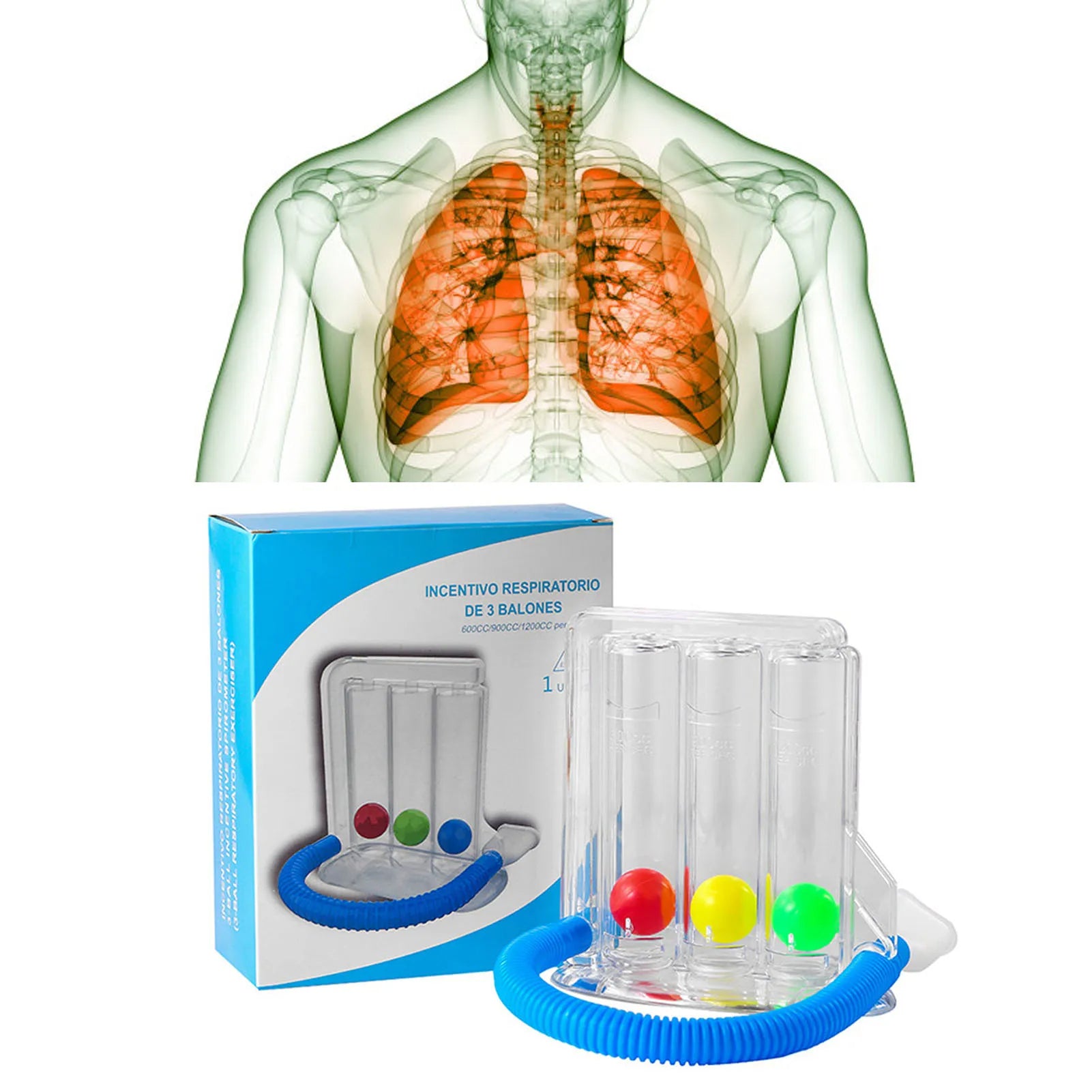 Esercitatore a Sfere Respiratorie per la Riabilitazione Respiratoria e il Fitness Polmonare