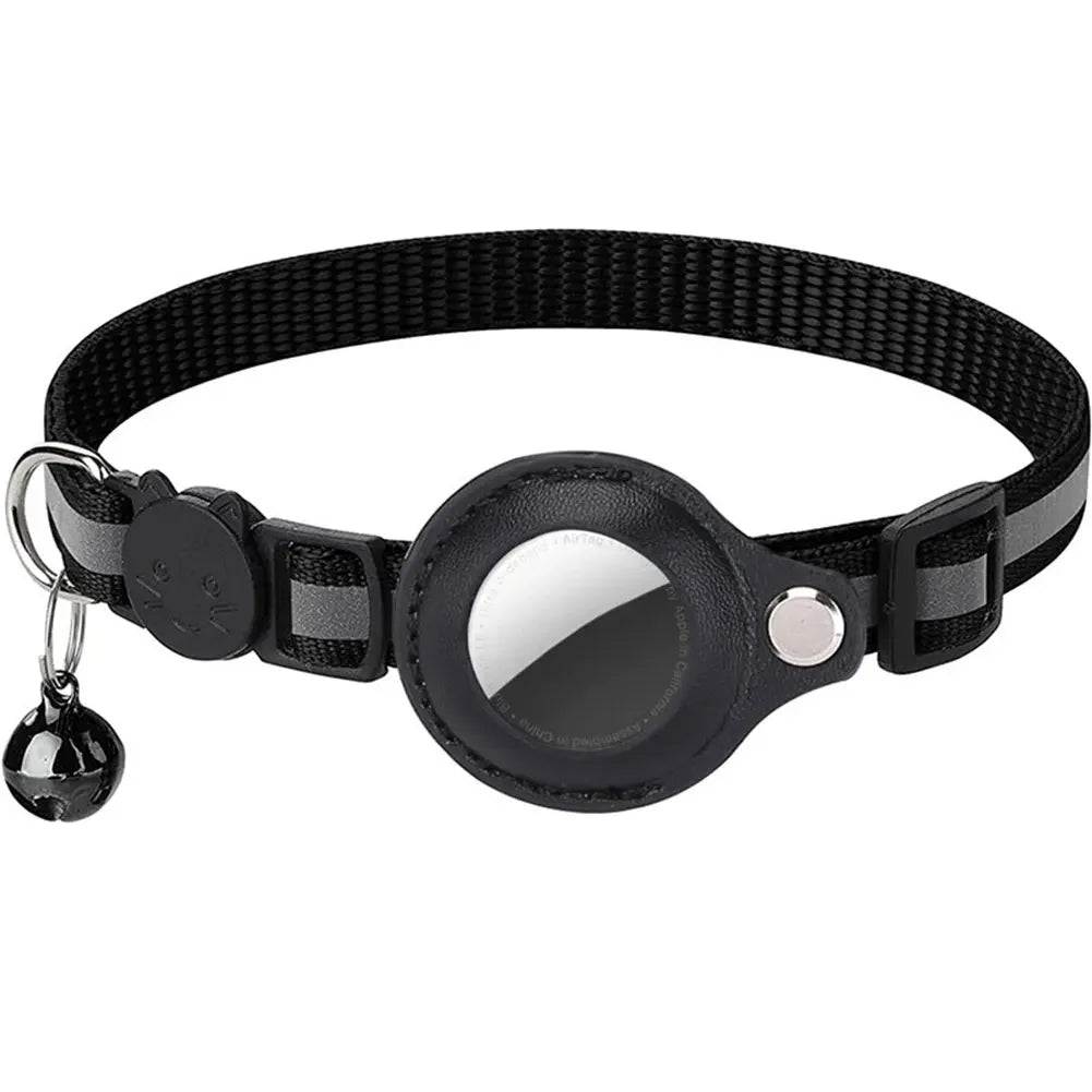 Cat Collar With AirTag Holder Reflective And Breakaway Safety Buckle For Tracking
