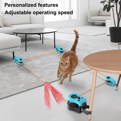 Cat Toy Chase Run Exercise Wheel Interactive Automatic Manual Treadmill For Indoor Cats
