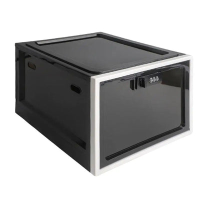 Clear Lockable Fridge Box With Combination Lock Storage Container For Food Medicine Personal Items
