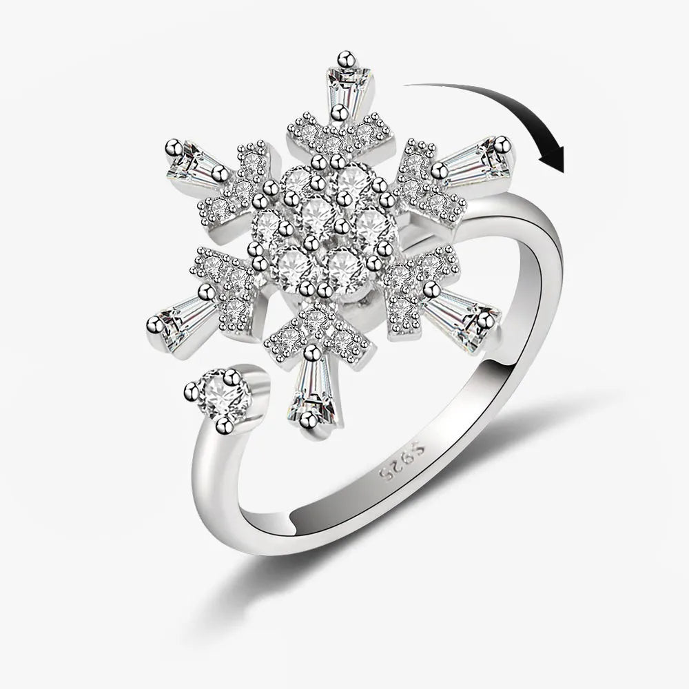 Bague Anti-Anxiété en Cuivre et Cristal, Fidget Ajustable Anti-Stress