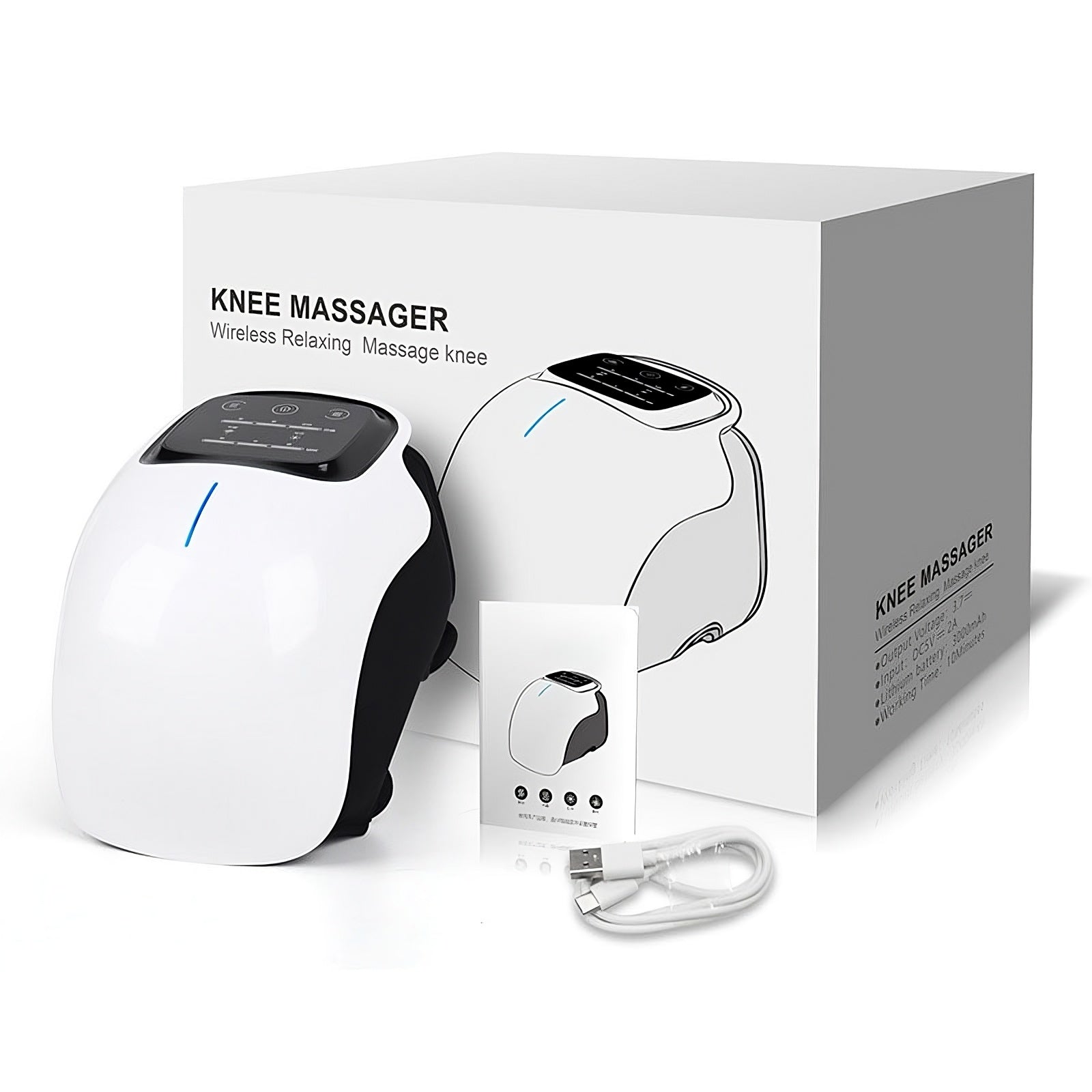 Cordless Knee Therapy Massager Electric Infrared Light Heat For Joint Recovery