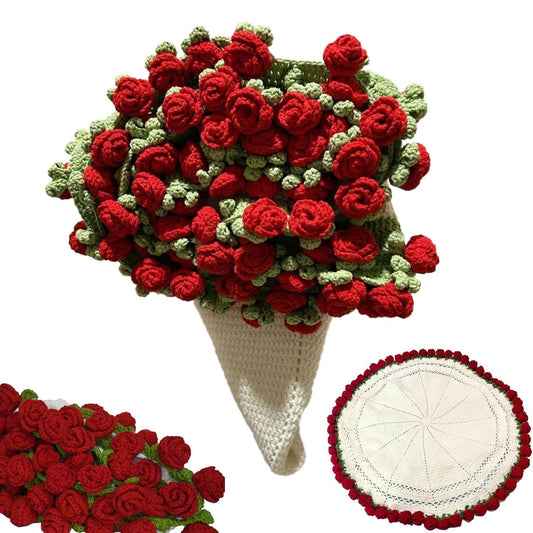 Crochet Rose Bouquet Blanket For Romantic Home Decor
