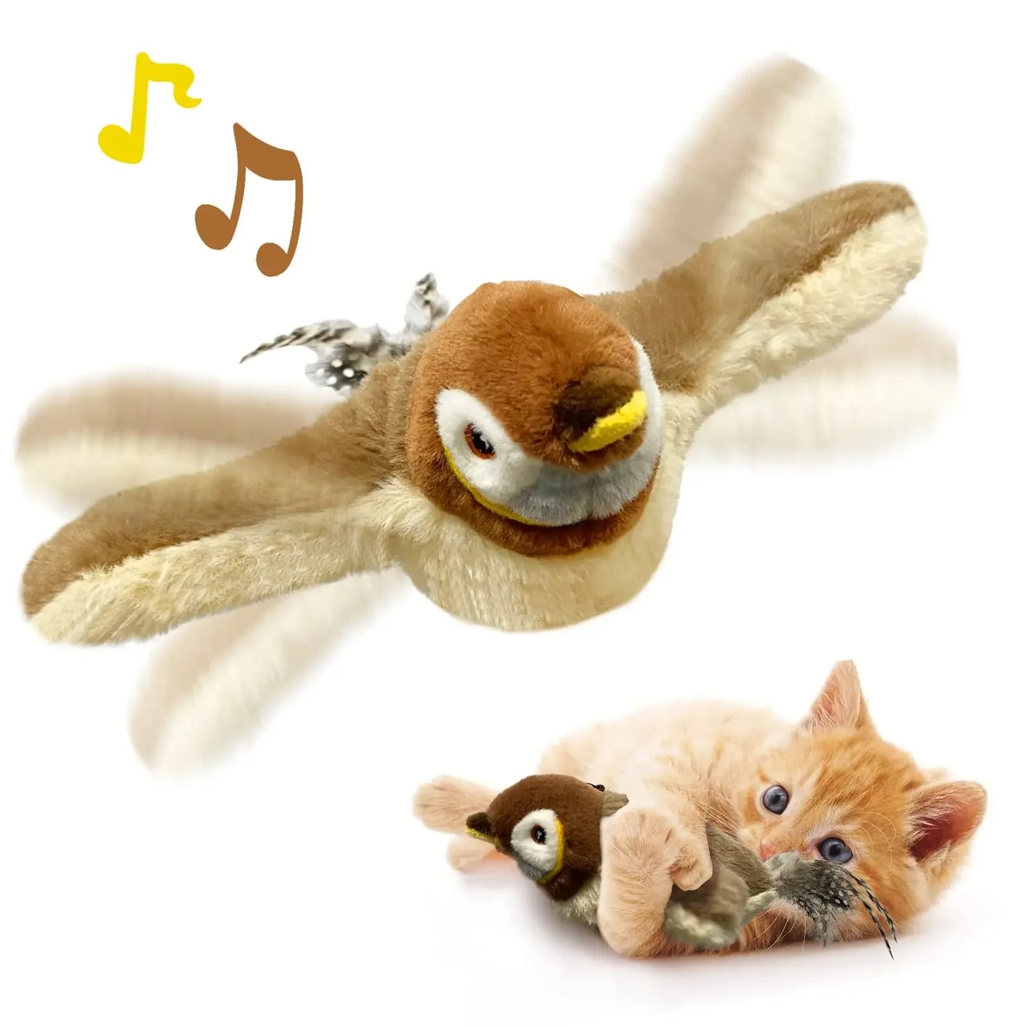 durable interactive bird cat toy
