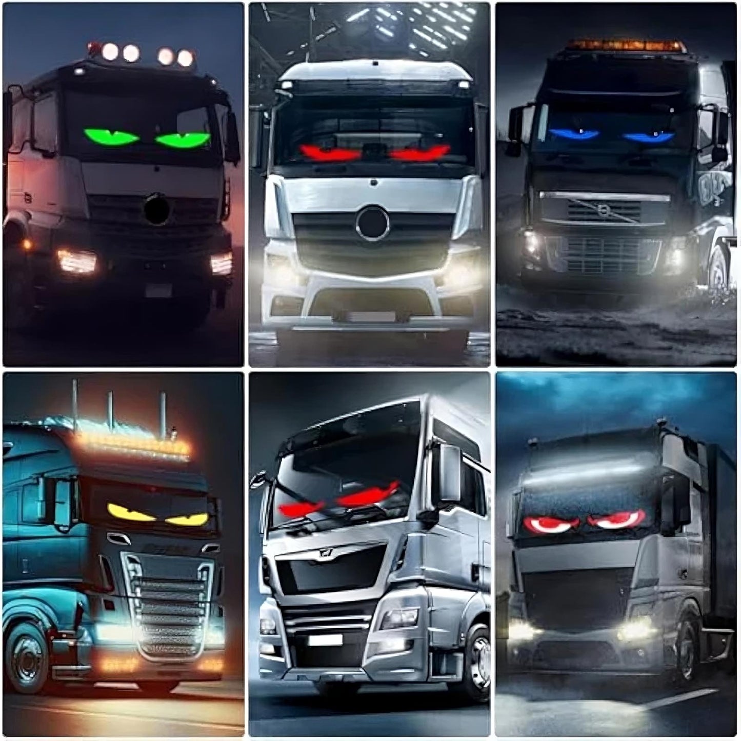 Luci a LED Dinamiche a Occhio Grande per Parabrezza con Indicatore di Direzione e Illuminazione Intensa
