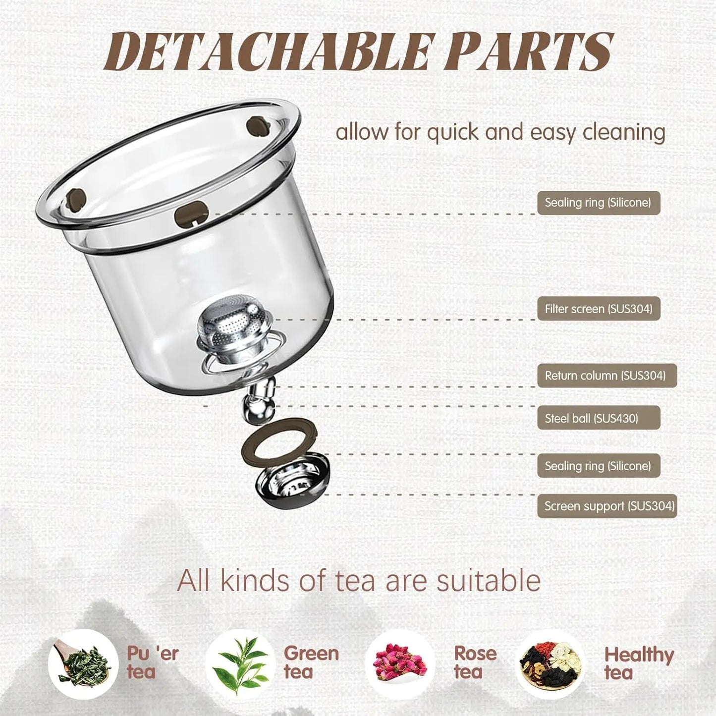 eco friendly wooden tea pot
