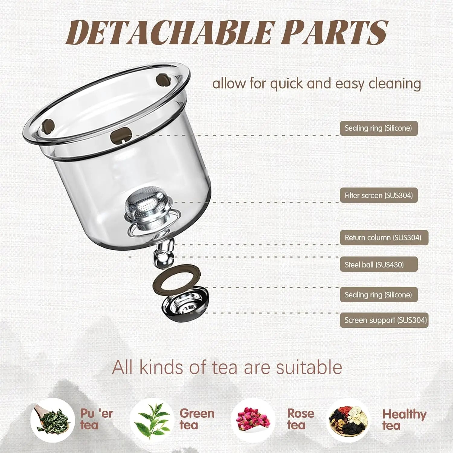 eco friendly wooden tea pot
