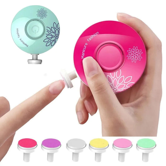 Electric Baby Nail Trimmer With 6 Grinding Heads Safe Infant Nail File
