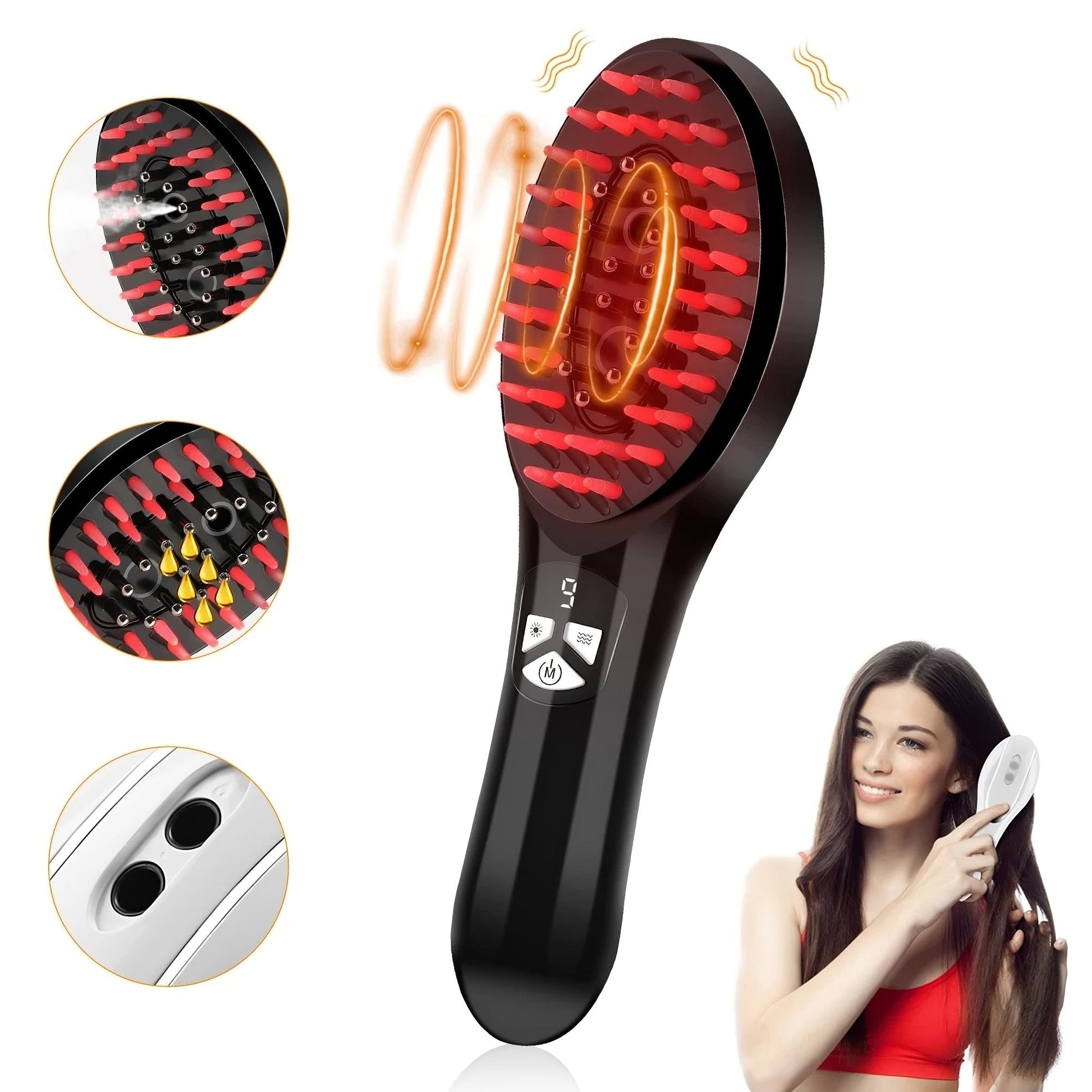 EMS Electric Spray Massage Comb For Hair And Scalp Care
