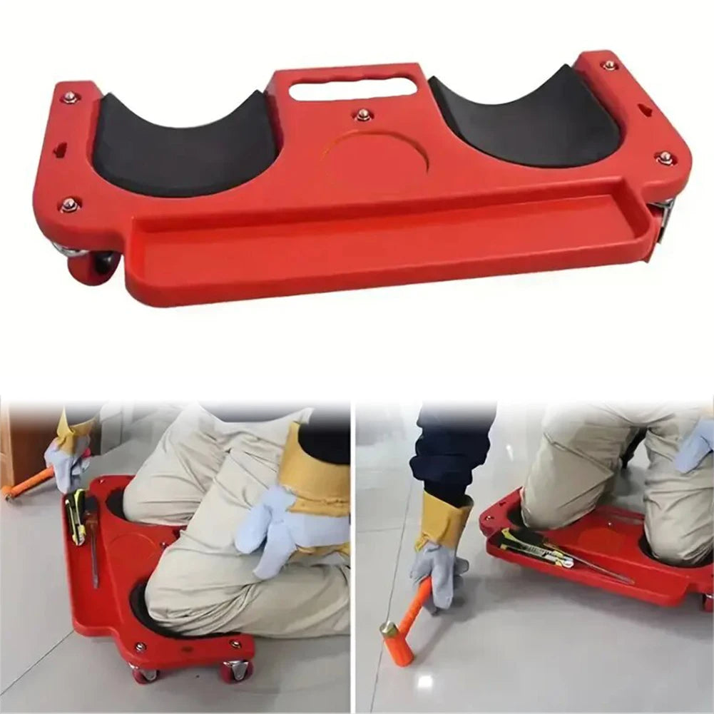 Ergonomic Cushioned Knee Pads With Wheels Professional Mobile Knee Protection
