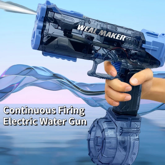 Firing Electric Water Gun High Pressure Automatic Blaster With Transparent Body And Interchangeable Magazines
