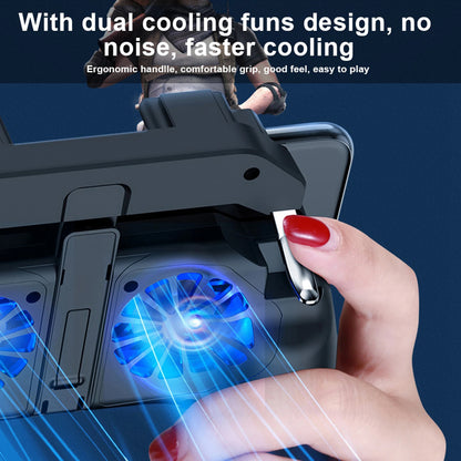 H10 Gamepad Mobile Controller With Cooling Fan And L1R1 Triggers Android iOS
