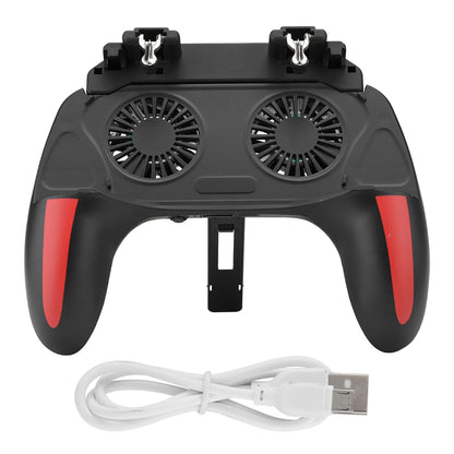 H10 Mobile Game Controller With Cooling Fan 5 in 1 Gaming Grip L1R1 Triggers Android iOS
