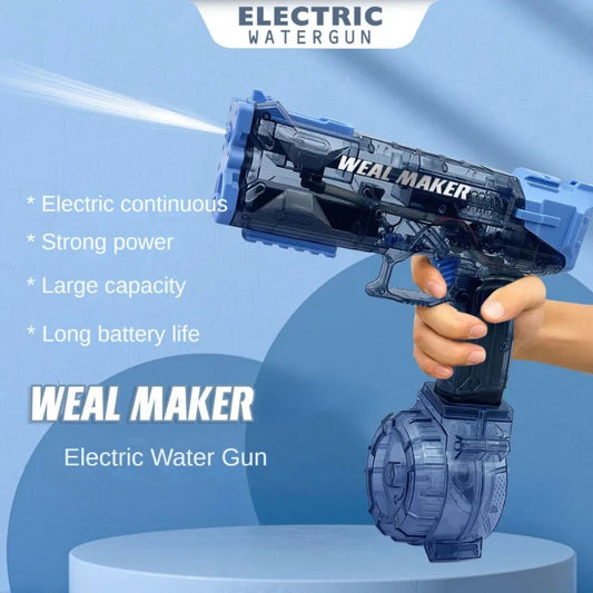High Pressure Electric Water Gun Automatic Blaster With Transparent Body And Interchangeable Magazines
