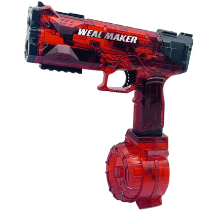 High Pressure Firing Electric Water Gun Automatic Blaster Transparent Body Interchangeable Magazines
