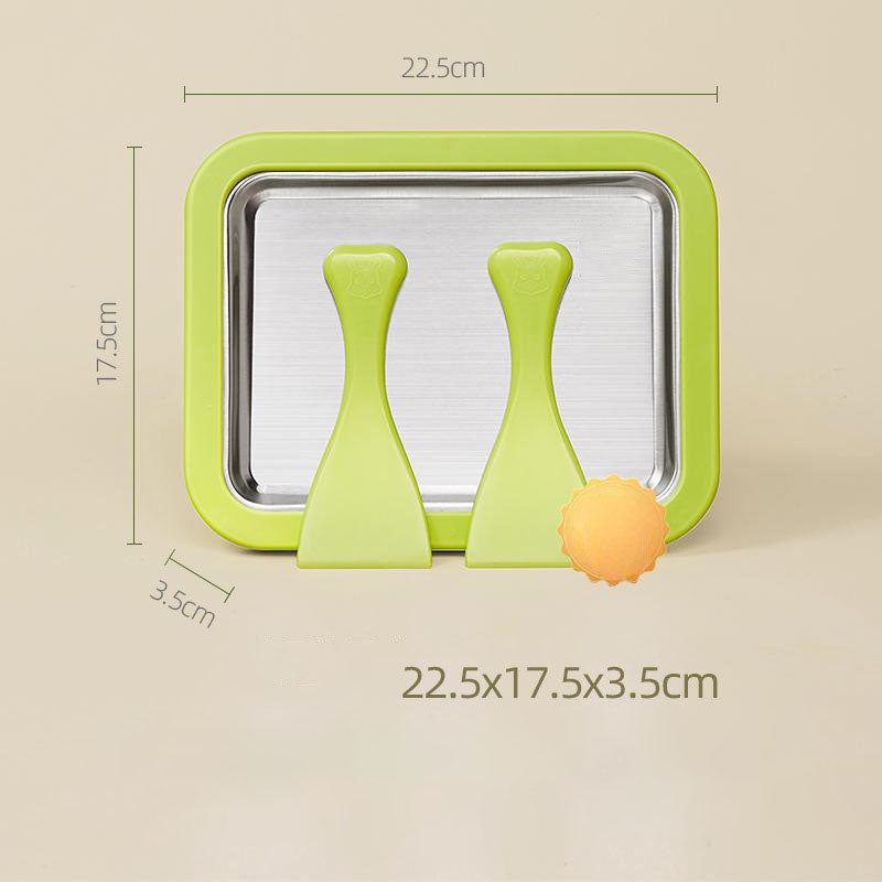 Rolled Ice Cream Pan Maker With 2 Scrapers DIY Frozen Dessert Plate For Homemade Rolls
