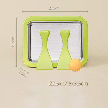 Rolled Ice Cream Pan Maker With 2 Scrapers DIY Frozen Dessert Plate For Homemade Rolls
