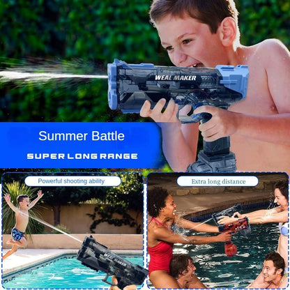 Interchangeable Magazines Firing Electric Water Gun High Pressure Automatic With Transparent Body
